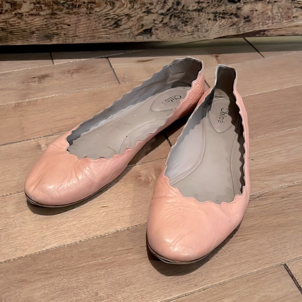 CHLOÉ Lauren Scalloped flats shoes